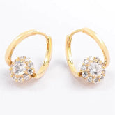 Rotatable Unique Zircon Earrings